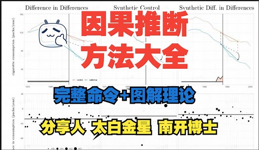 因果推断方法大全完整命令 图解理论|南开博士分享