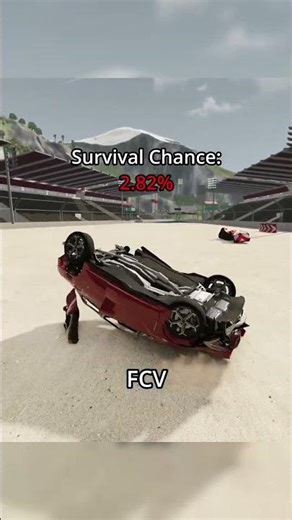 Satisfying Realistic Car Crashes off Ramp In BeamNG Simulation