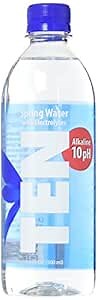 TEN Alkaline Spring Water, pH 10, High in Electrolytes, 16.9 Ounce Bottle (Pack of 6)