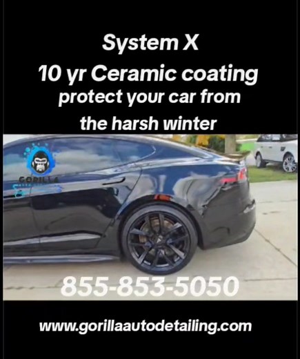Tesla Model S Platinum Package 10 year System X ceramic coating! With a 2 step paint correction. To schedule your ceramic coating, window tint, or detail give us a call at 855-853-5050 or visit our website at www.gorillaautodetailing.com! | Gorilla Auto Detailing | Facebook