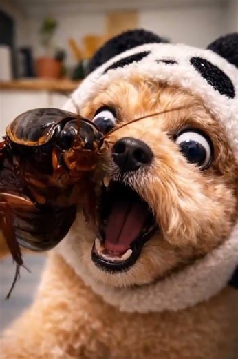 BRO… IT HIT MY FACE 💀🪳 #cute #calm #puppy #shortvideo #short