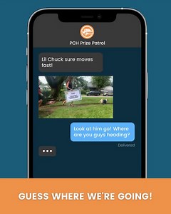 It's true - we're with our Prize Patrol pup! Guess where we're heading? Enter the SuperPrize:https://bit.ly/3AYu6tQ | PCH Prize Patrol