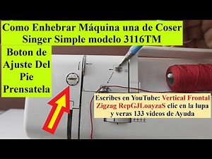 How to Thread a Spool on a Singer Simple Sewing Machine Model 3116TM