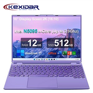 [Hot Item] 16" Win11 N5095 4-Core Laptop Mahasiswa Dual WiFi Bluetooth Notebook Komputer dengan 12g 512g Memori Besar untuk Belajar Permainan Kerja