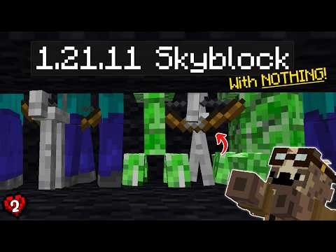 I Built My First REAL Mob Farm… | Minecraft 1.21 Hardcore Skyblock