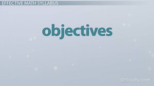 Creating an Effective Syllabus for a Math Course - Video | Study.com