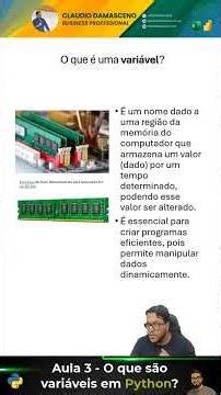 Curso de Python Aula 3 O que sao VARIAVEIS