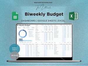 Bi Weekly Budget Dashboard | Google Sheets & Excel Budget Planner | Paycheck Budget Tracker | Income Expense Savings Tracker - Etsy Canada