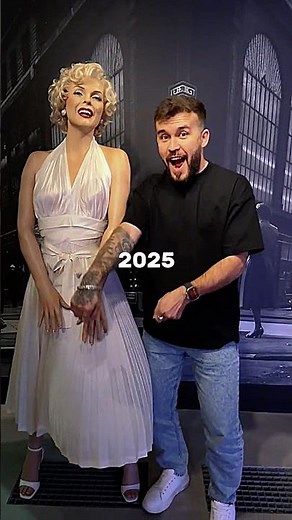 1955 Marilyn Monroe White Dress & Her 2025 Statue — Then vs Now