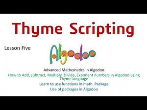 Algodoo | Scripting in Thyme | Advanced Mathematics | Lesson 5