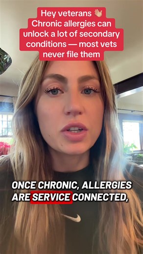 Did you know chronic allergies can open the door to multiple secondary VA conditions? Once allergies are service-connected, related issues like sinusitis, sleep problems, headaches, asthma, or even GERD can come into play — but many veterans never realize those connections can be evaluated and documented. The VA won’t connect the dots unless the medical evidence clearly explains how these conditions interact. That’s where many claims stop short. Question: Have your allergies caused other health