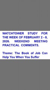 Enjoy this weekend sample Watchtower study JAN 26-FEB 1 personal comments. English ✅ FILIPINO ✅ | Meetings Review