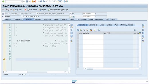 3. BAPI Implementation, Create Operation Using BAPI, Bank Creation using BAPI_BA