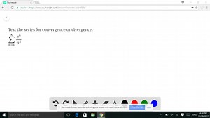 SOLVED:Test the series for convergence or divergence. ∑n = 1^∞ (e^n)/(n^2)