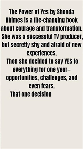 The Power of Yes | The Book That Unlocks Confidence and Opportunity (Book-16)