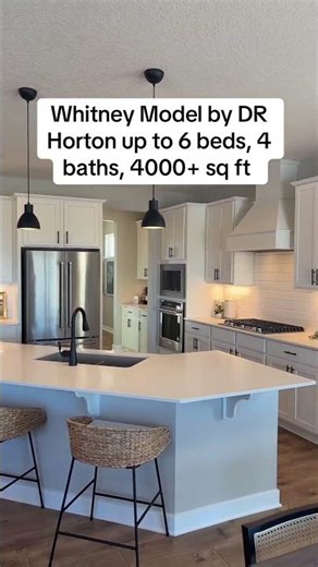 Whitney model by DR Horton: 6BR, 4BA, 4,000+ sqft. Production builder value 👇 #newconstruction