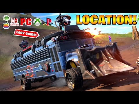 Where to find The Battle Bus Location in Fortnite! (How to Get Battle Bus Vehicles Location)