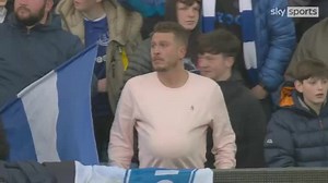 Everton fan makes ball disappear to aid his side's time-wasting!