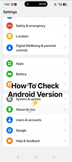 How to check Android version 💯💯🔥🔥 #androidtips #smartphone #prosettings #viral #tech