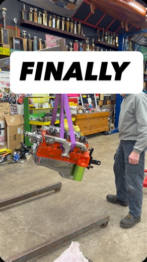 Christine & Amanda Barker on Instagram: "Big progress in the barn today 🔥 The 283 for the ’57 Corvette is officially off the engine stand and headed to Dad’s dummy dyno. Honestly… Dummy’s Dyno might deserve its own episode 😂 This stand has seen decades of memories with him and his friends, and every step forward gets this car closer to being done the way he would’ve wanted. #57Corvette #283SmallBlock #ClassicChevy #EngineBuild #RestorationProject"