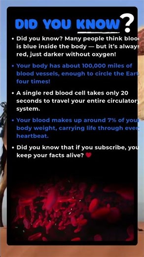 Did you know blood is blue inside your body?