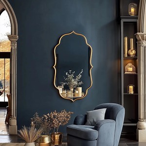 Tall Scalloped Quatrefoil Wall Mirror: Gold Moroccan Home Decor - Etsy