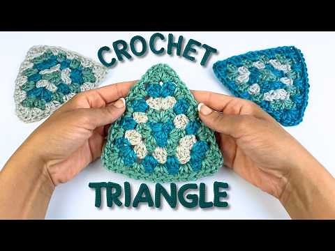 EASY Crochet Granny Triangle! Step-by-Step Tutorial for Beginners