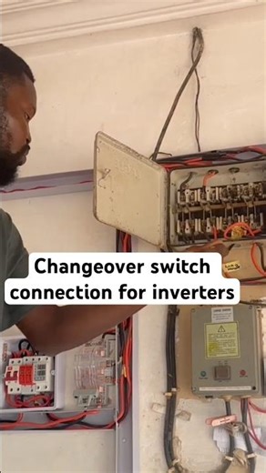 How to connect a changeover switch for inverters. #renewableenergy #electrician #solarenergy