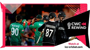 #OnThisDay last year, New Zealand won a thriller against Bangladesh to claim their second CWC19 win! The Black Caps lost eight wickets in the 245-run chase at The Oval, but the century partnership between Ross Taylor and Kane Williamson was enough to push them over the line 👏 Log in to the ICC vault to watch unseen extended highlights from the game 🔗 icc-cricket.com/video/vault | ICC Cricket World Cup
