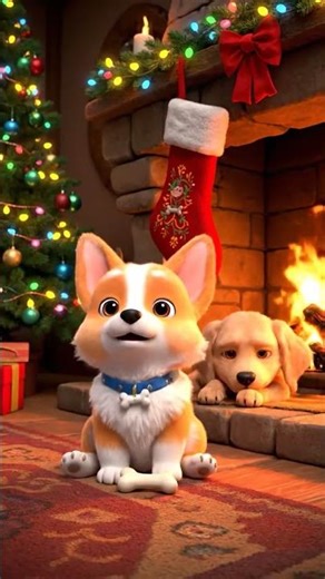 Christmas animations made for dogs help create a calm and joyful environment.#cartoon #dogtv 🐾🎁.