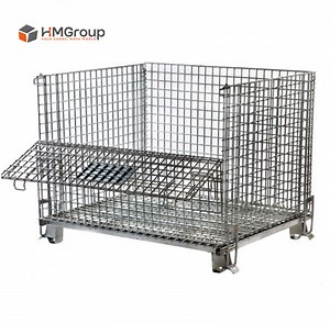 [Hot Item] Customized Heavy Duty Industrial Warehouse Storage Wire Mesh Steel Bins