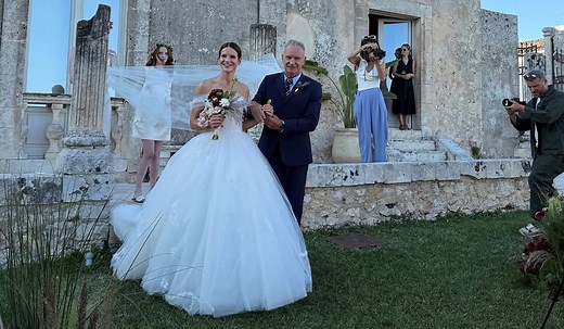 Sting walks his daughter Fuschia Kate down the aisle at dreamy wedding