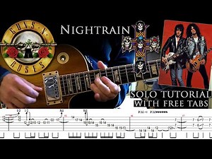 Guns N' Roses - Nightrain guitar solos lesson (with tablatures and backing tracks)