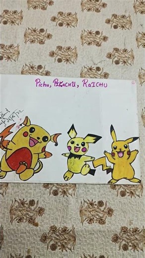 how to draw pichu , pikachu and raichu #art #drawing #pokemon