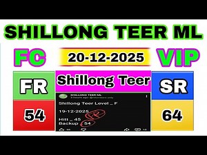 🎁 20-12-2025 🎁 Shillong Teer Common Number Target