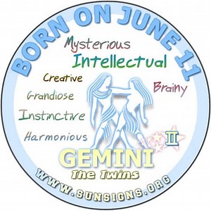 June 11 Zodiac Horoscope Birthday Personality