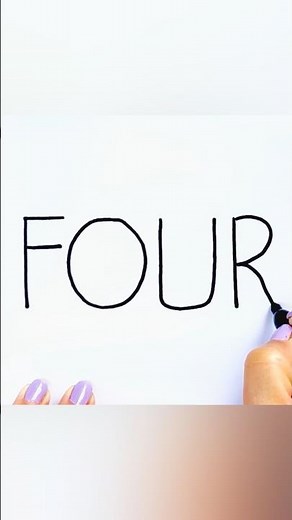 Write FOUR ✍️ Big F-O-U-R 🫶🏼 Number 4 | Preschool Learning for Kids