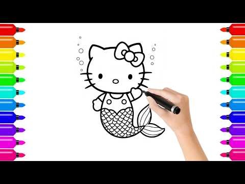 How to Draw Hello Kitty 🎀🐱 | Easy Cute Drawing for Kids | Happy Kids Drawing