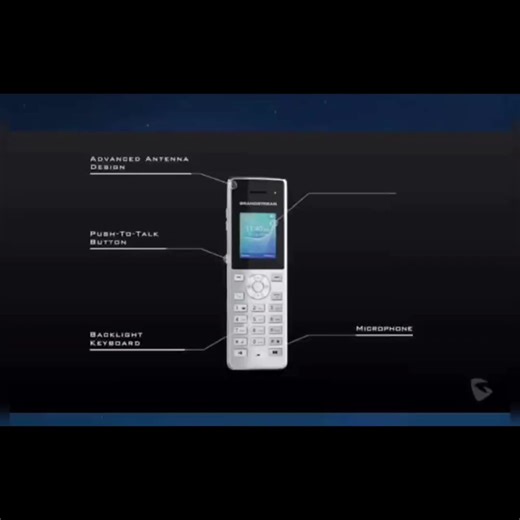 Grandstream ターミナル WP810 ハンドヘルド ワイヤレス IP電話機 エンタープライズ ポータブル Wi-Fi電話 WP810