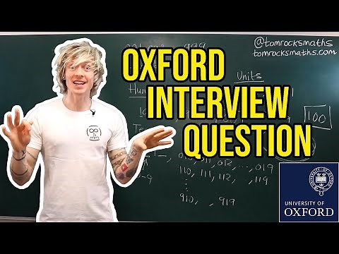 Oxford University Admissions Interview Question with Solution