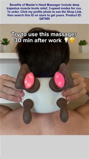 This is a handheld massager for neck and shoulder pain relief.