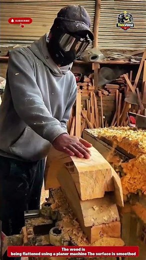 Precision Wood Shaping and Surfacing Using Industrial Planer Machine #wood