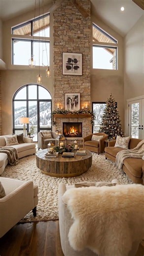 Inside This Luxury Modern Alpine Villa in Snow | Cozy Winter Mountain Interior Design Home Tour
