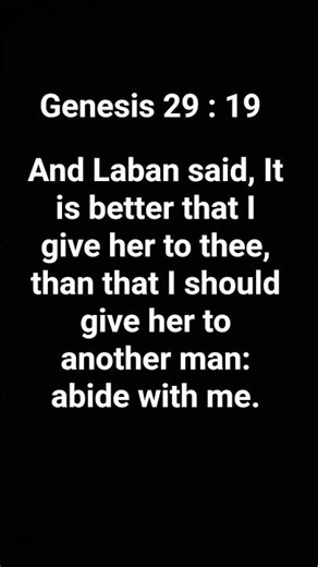 Genesis Chapter 29 verse 19 KJV Holy BIBLE