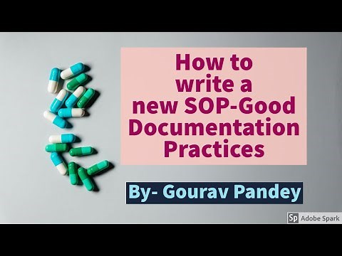 How to Write a New SOP- Good Documentation Practice