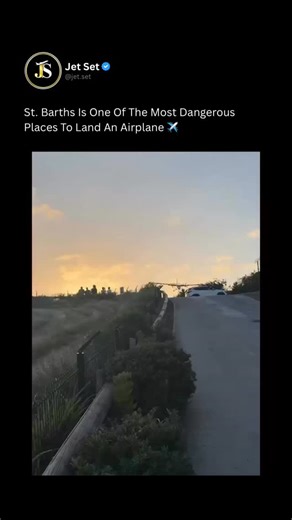 Jet.Set on Instagram: "Most airports forgive mistakes. St. Barths doesn’t. 😳⁠ ⁠ The runway is short, sloped downhill, and ends right at the ocean, with a steep hill pilots must clear just seconds before touchdown.⁠ ⁠ There’s no go-around, no room to float, and zero margin for error. Pilots must descend sharply, touch down precisely, and brake immediately—while handling crosswinds and turbulence caused by the terrain.⁠ ⁠ Because of the danger, only specially certified pilots can land here, after