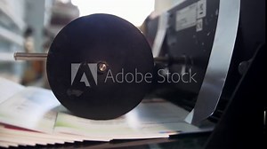 Printing press process of newspapers production line in the printing house