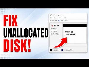 Disk 1 Unknown Not Initialized Windows 11/10 | How To Fix Unallocated Disk Error (Quick & Easy)