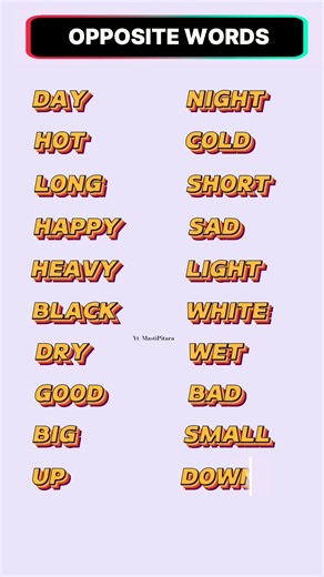 Opposite Words for Kids - Learning Opposites #shorts #kids