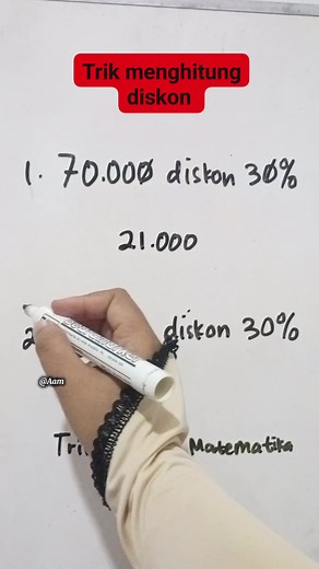 69K views · 757 reactions | Trik menghitung diskon‼️ #trikdiskon #hitungdiskon #reelsmatematika #reelsfyp #trikmudahmatematika #trikcepat #trikmudah #fypviral #trending #populer #fyp #viral #mathematics #freedom #rules #utbk #anbk #ujian #bigblue #bimbel #logika #trik #fblifestyle #math #usa #book #spanish #numbergame #thanksgivingevent #job | Trik Mudah Matematika | Facebook